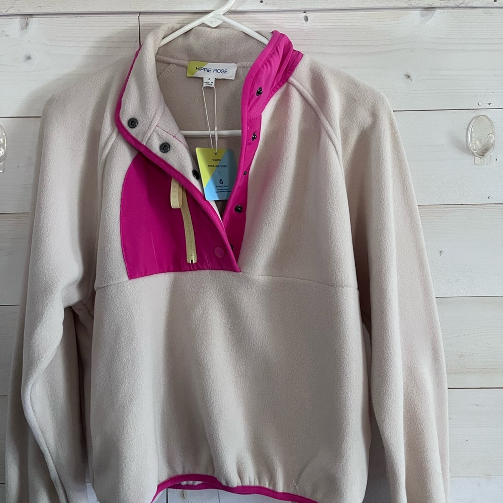 Hippie Rose Pink and Cream Jacket